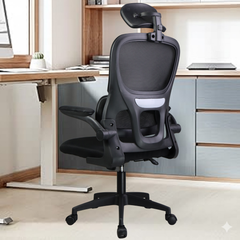 Premium Ergonomic Mesh Office Chair with Adjustable Neck Support, Height & Tilt – Breathable, Comfortable & Durable for Home Office or Study ✨