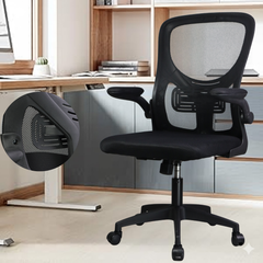 Premium Ergonomic Mesh Office Chair – Adjustable Height, Flipped Armrests & Breathable Back Support for Work & Study