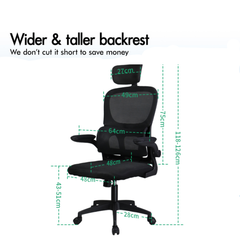 Premium Ergonomic Mesh Office Chair with Adjustable Neck Support, Height & Tilt – Breathable, Comfortable & Durable for Home Office or Study ✨