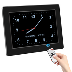 Digital Day Clock Calendar – 7", 8", 10" LED Large Display for Dementia, Date, Week, Month, Year, and Time (Black/White) – Perfect for Home Décor, Dementia