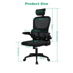 Premium Ergonomic Mesh Office Chair with Adjustable Neck Support, Height & Tilt – Breathable, Comfortable & Durable for Home Office or Study ✨