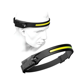 COB LED Rechargeable Headlamp with Motion Sensor 🔦 USB-C Waterproof Head Torch for Camping, Hiking, Fishing & Work – 300 Lumen