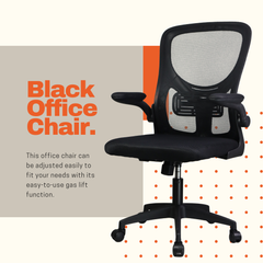 Premium Ergonomic Mesh Office Chair – Adjustable Height, Flipped Armrests & Breathable Back Support for Work & Study