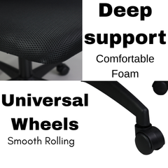 Premium Ergonomic Mesh Office Chair – Adjustable Height, Flipped Armrests & Breathable Back Support for Work & Study