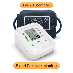 Digital Blood Pressure Monitor – Fully Automatic Upper Arm BP Machine with Heart Rate Monitor & Voice Function, Portable Design