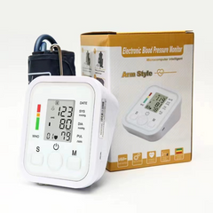 Digital Blood Pressure Monitor – Fully Automatic Upper Arm BP Machine with Heart Rate Monitor & Voice Function, Portable Design