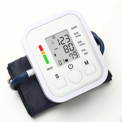 Digital Blood Pressure Monitor – Fully Automatic Upper Arm BP Machine with Heart Rate Monitor & Voice Function, Portable Design