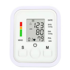 Digital Blood Pressure Monitor – Fully Automatic Upper Arm BP Machine with Heart Rate Monitor & Voice Function, Portable Design