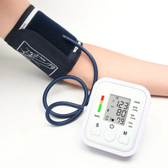 Digital Blood Pressure Monitor – Fully Automatic Upper Arm BP Machine with Heart Rate Monitor & Voice Function, Portable Design