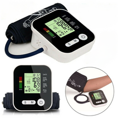 Digital Upper Arm Blood Pressure Monitor – Automatic BP & Heart Rate Monitor with Voice Function (Black)