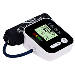 Digital Upper Arm Blood Pressure Monitor – Automatic BP & Heart Rate Monitor with Voice Function (Black)