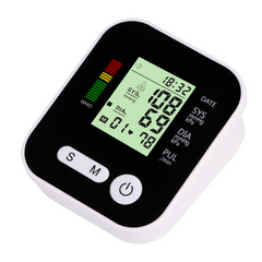Digital Upper Arm Blood Pressure Monitor – Automatic BP & Heart Rate Monitor with Voice Function (Black)