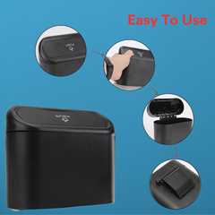 Leakproof Car Trash Can Bin – Compact Garbage Organizer for Car, Office, and Home (1 Pc)