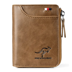 Men's Waterproof Leather RFID Wallet - Secure ID & Credit Card Holder with Cash Storage