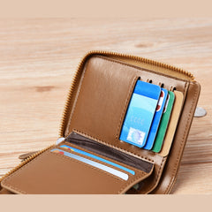 Men's Waterproof Leather RFID Wallet - Secure ID & Credit Card Holder with Cash Storage