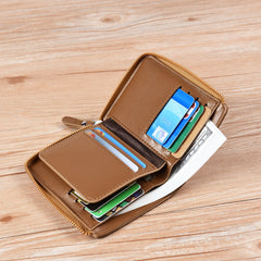 Men's Waterproof Leather RFID Wallet - Secure ID & Credit Card Holder with Cash Storage