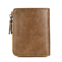 Men's Waterproof Leather RFID Wallet - Secure ID & Credit Card Holder with Cash Storage