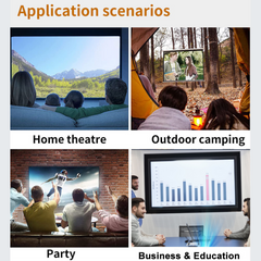 Portable Mini LED Projector – 1080P Home Cinema Pocket Projector for Party and Theater (AU)