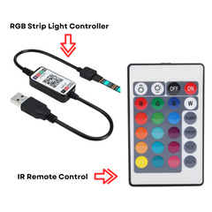 2M RGB5050 LED Strip Lights 🌈 Waterproof USB Powered with Remote – 120 LEDs