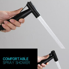 Handheld Bidet Sprayer Toilet Spray Kit Stainless Steel Bathroom Shower Set – Silver & Matte Black
