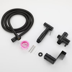 Handheld Bidet Sprayer Toilet Spray Kit Stainless Steel Bathroom Shower Set – Silver & Matte Black