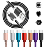 Braided USB-A to USB-C Charging Cable - 1M/2M/3M - Stylish & Durable