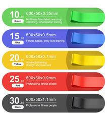 5PCS Resistance Bands Power Heavy Strength Exercise Fitness Gym Crossfit Yoga AU