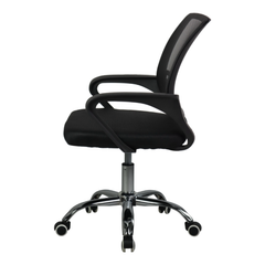 Ergonomic Mesh Office Chair Adjustable Height Computer Desk Chair with Cushioned Seat and Armrests Black Blue