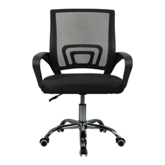 Ergonomic Mesh Office Chair Adjustable Height Computer Desk Chair with Cushioned Seat and Armrests Black Blue