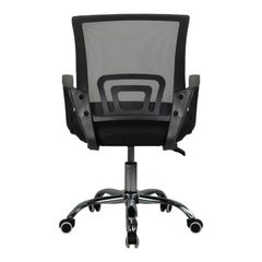 Ergonomic Mesh Office Chair Adjustable Height Computer Desk Chair with Cushioned Seat and Armrests Black Blue