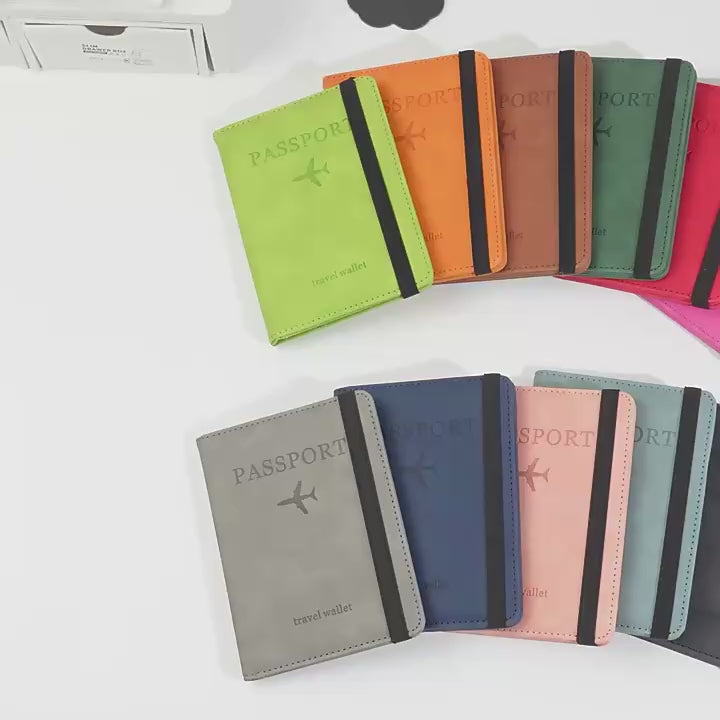 Premium RFID Blocking Passport Holder 🛂 Leather Travel Wallet Case – Secure ID & Card Organizer