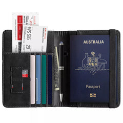 Premium RFID Blocking Passport Holder 🛂 Leather Travel Wallet Case – Secure ID & Card Organizer