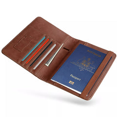Premium RFID Blocking Passport Holder 🛂 Leather Travel Wallet Case – Secure ID & Card Organizer