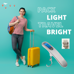 Digital LCD Luggage Scale – Portable Electronic Travel Weighing Scale (110lb/50kg Capacity)