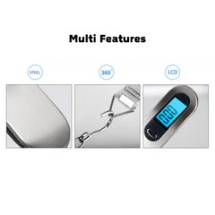 Digital LCD Luggage Scale – Portable Electronic Travel Weighing Scale (110lb/50kg Capacity)
