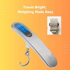 Digital LCD Luggage Scale – Portable Electronic Travel Weighing Scale (110lb/50kg Capacity)