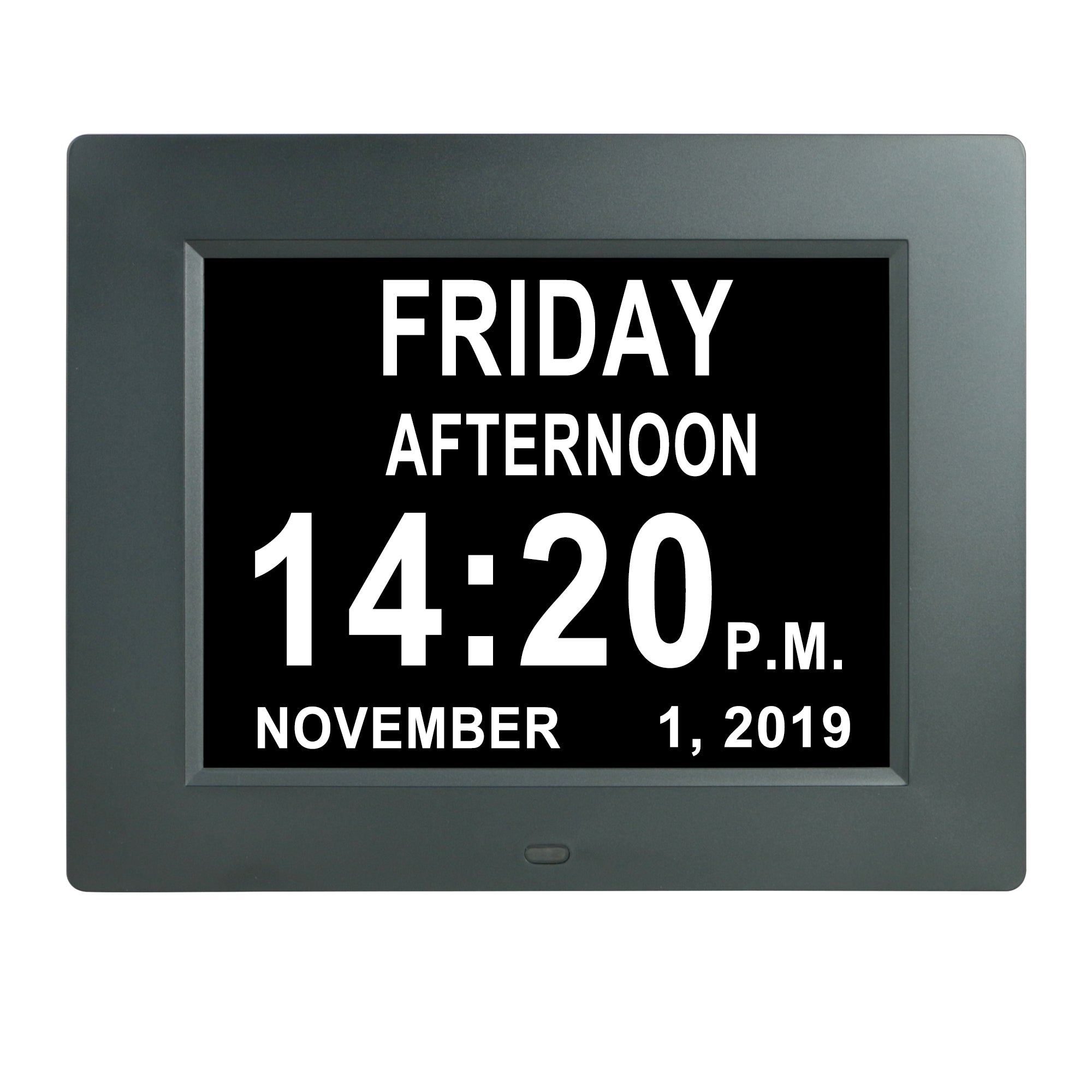 Digital Day Clock Calendar 7"-8''-10" LED Large  Dementia Date Week Month Year Time Black/White