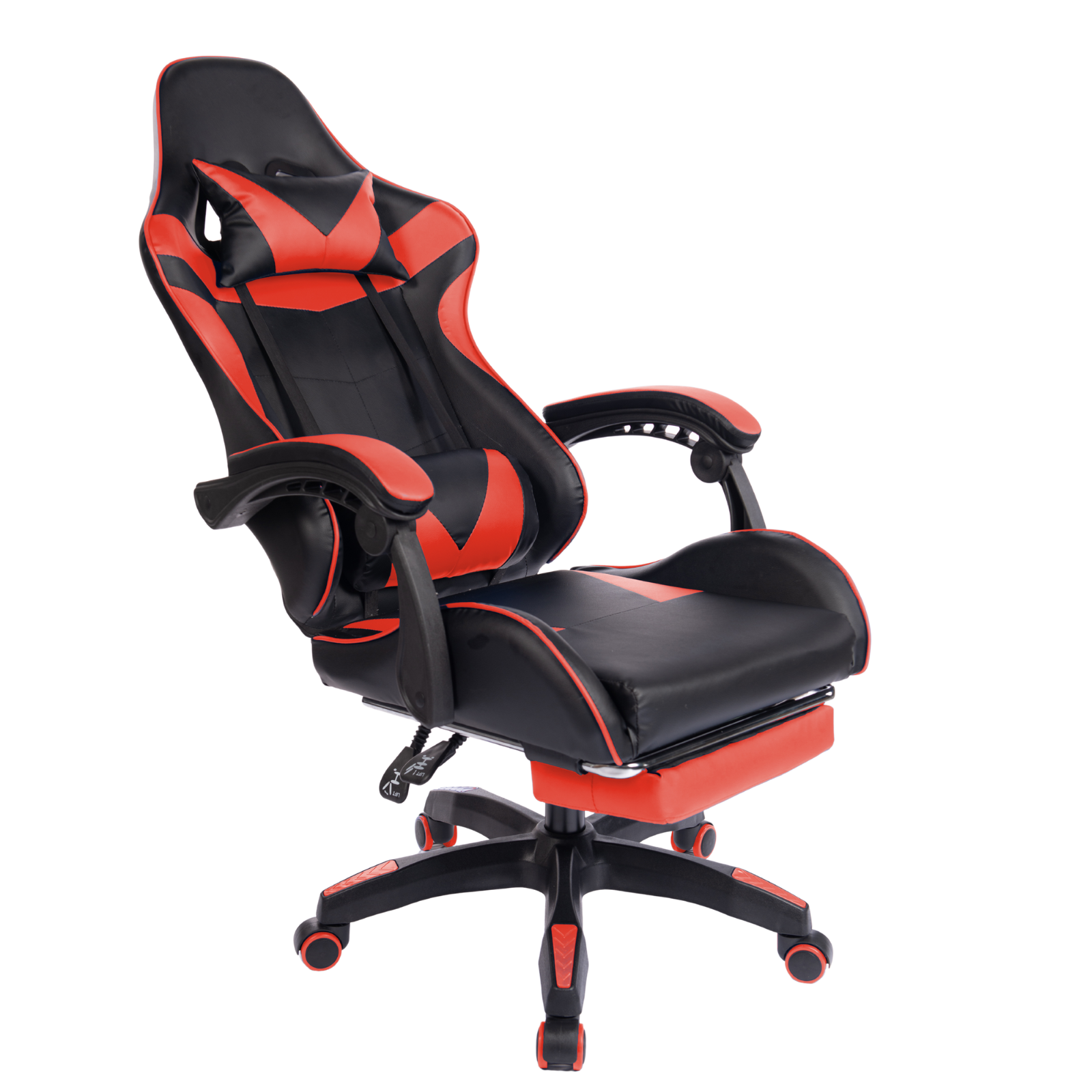 Executive Office Gaming Chair PU Leather Ergonomic Recliner Black/Red/Blue Seat