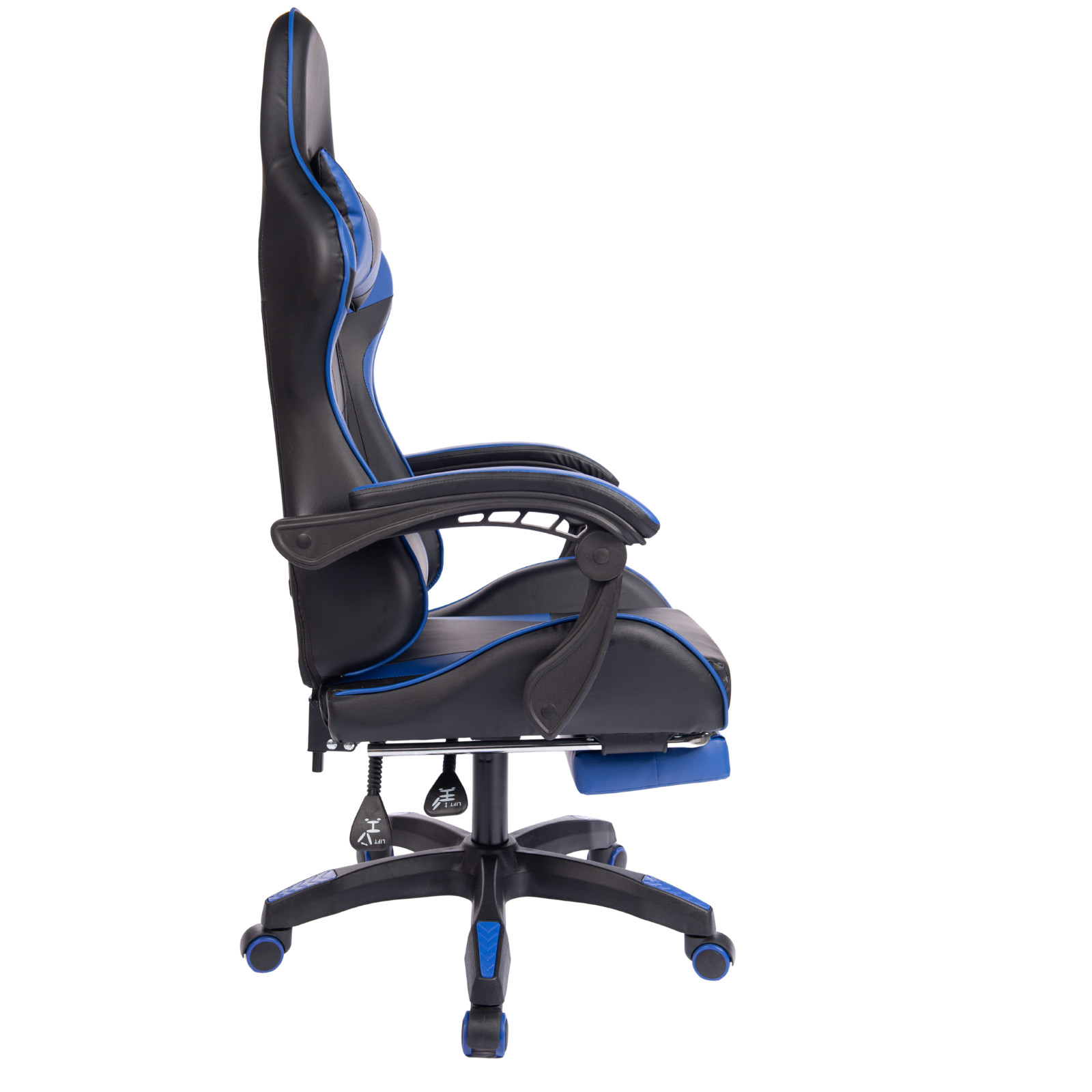 Executive Office Gaming Chair PU Leather Ergonomic Recliner Black/Red/Blue Seat