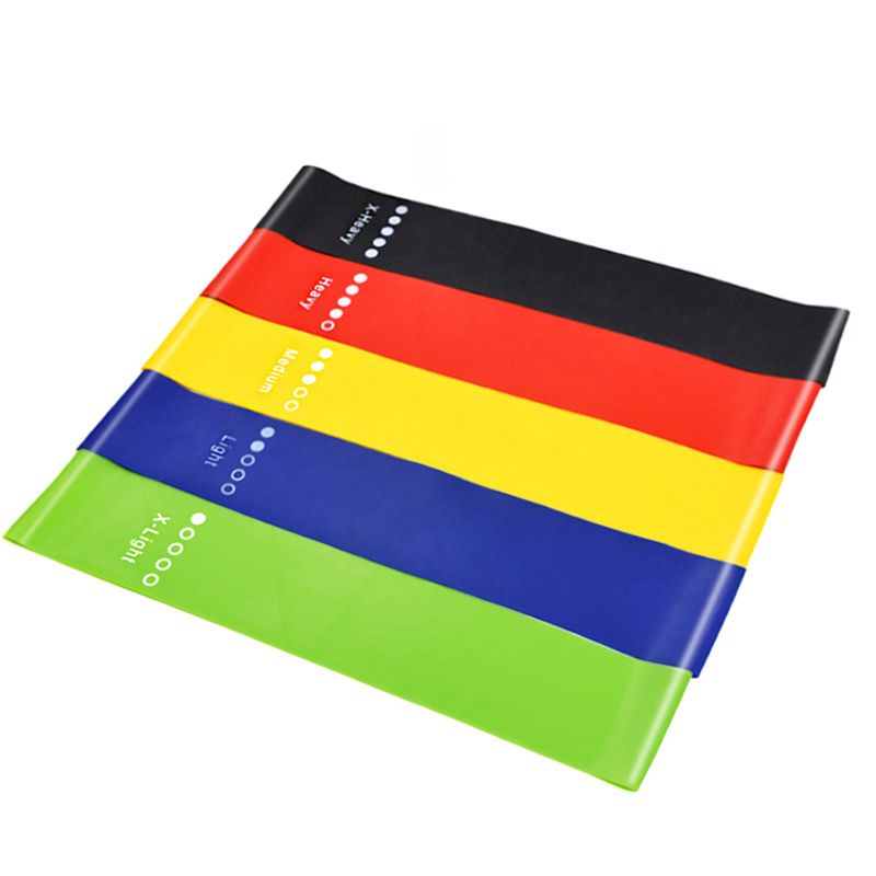 5PCS Resistance Bands Power Heavy Strength Exercise Fitness Gym Crossfit Yoga AU