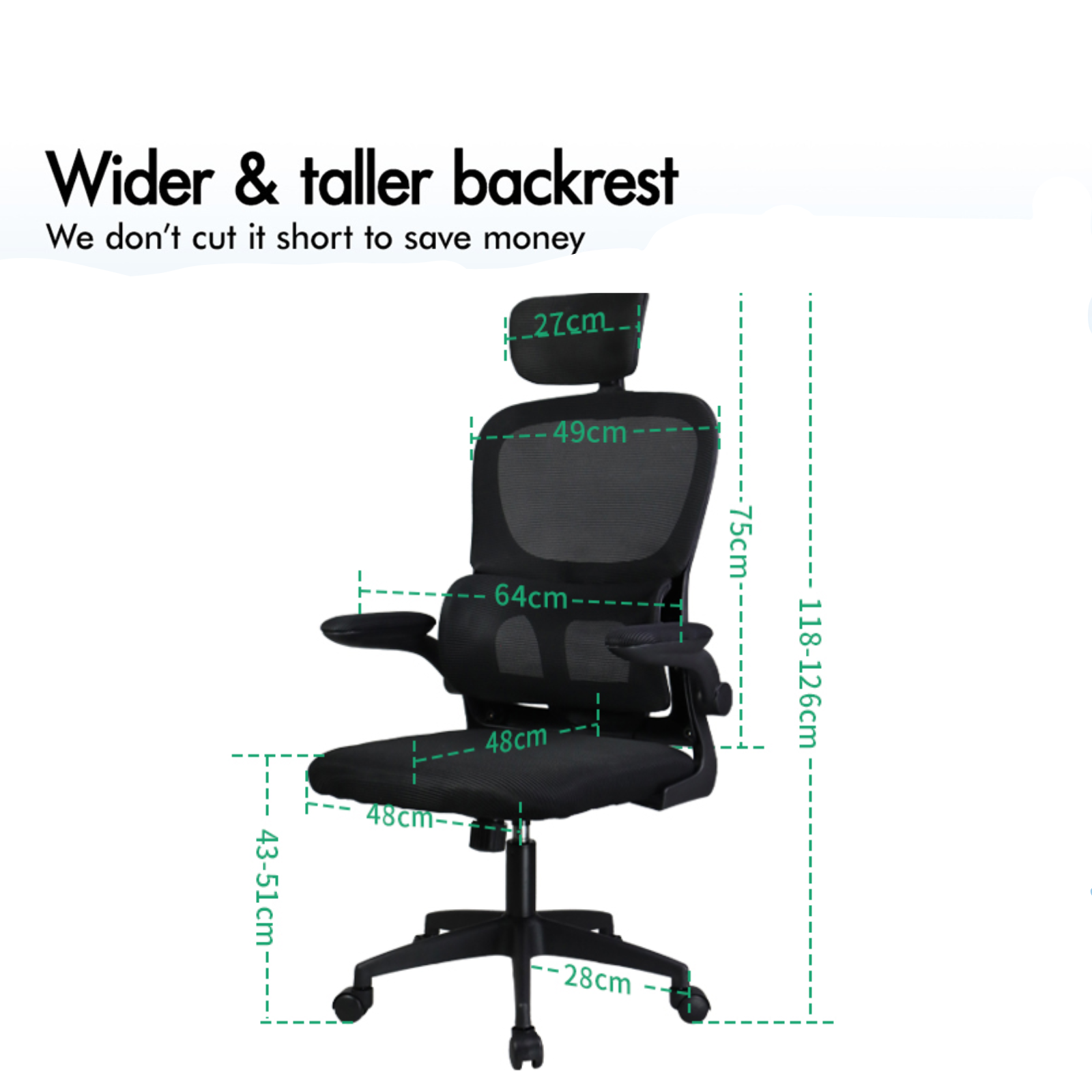 Premium Ergonomic Mesh Office Chair with Adjustable Neck Support, Height & Tilt – Breathable, Comfortable & Durable for Home Office or Study ✨