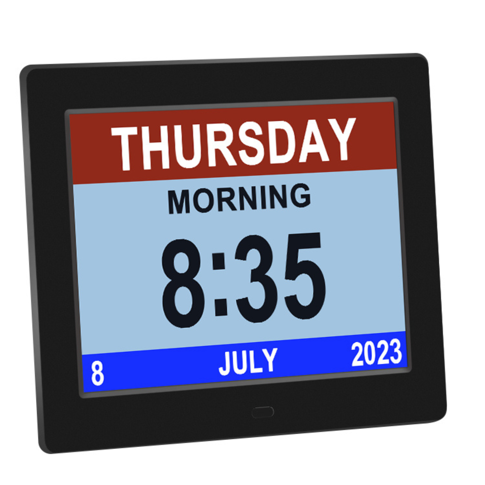 Digital Day Clock Calendar 7"-8''-10" LED Large  Dementia Date Week Month Year Time Black/White