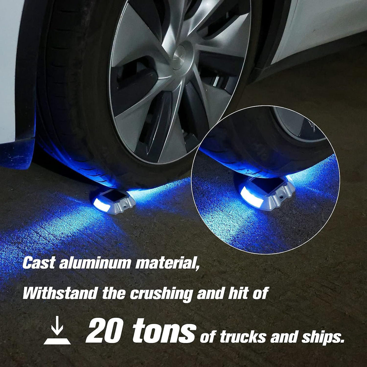 LED Solar Deck Lights Outdoor Waterproof IP68 Driveway Path Step Dock Safety 1/2