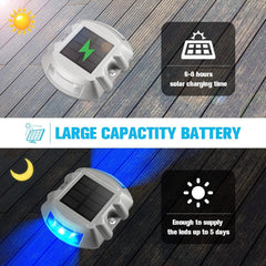 LED Solar Deck Lights Outdoor Waterproof IP68 Driveway Path Step Dock Safety 1/2