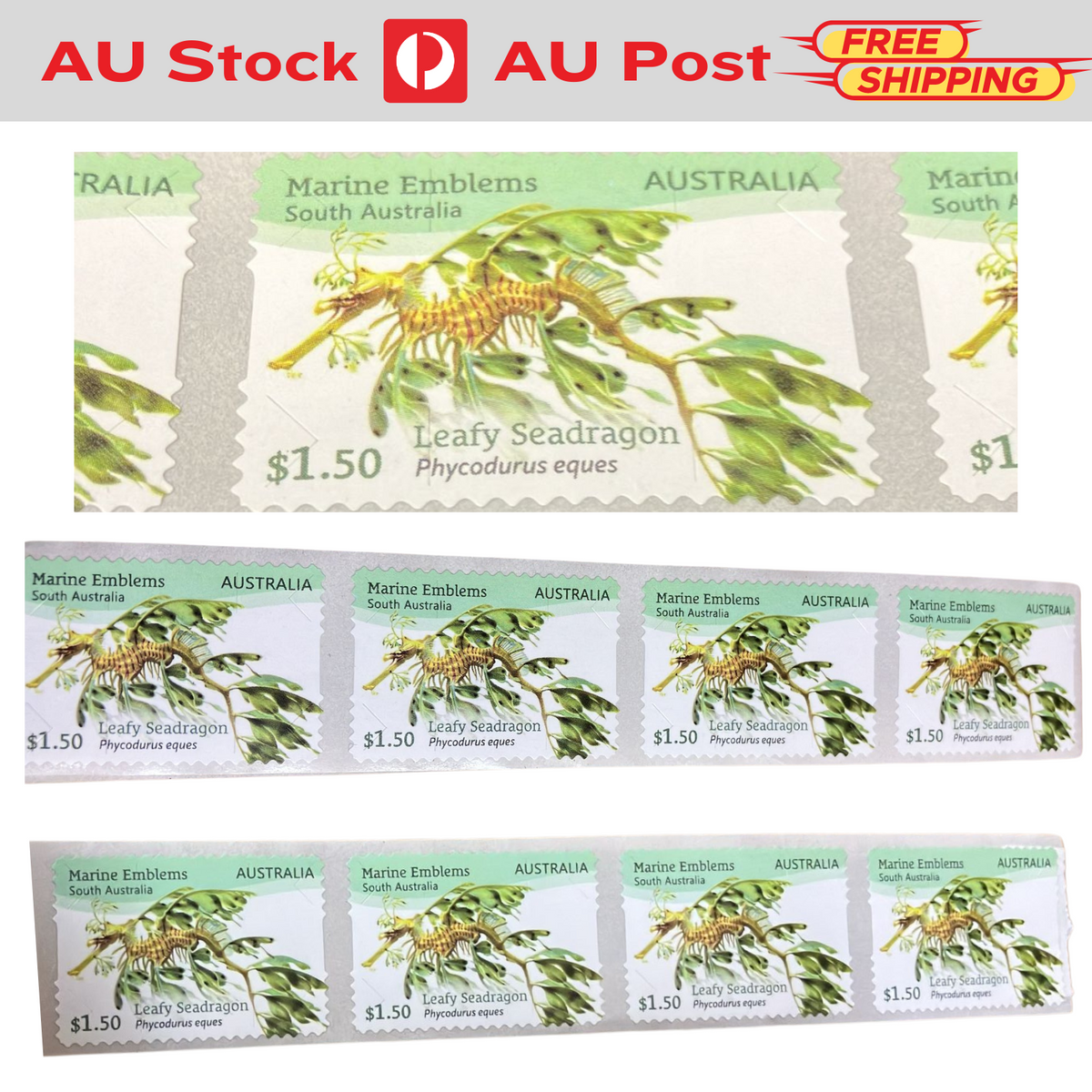 100 x $1.50 Self-Adhesive Australia Post Postage Stamps - Brand New - $150 Value