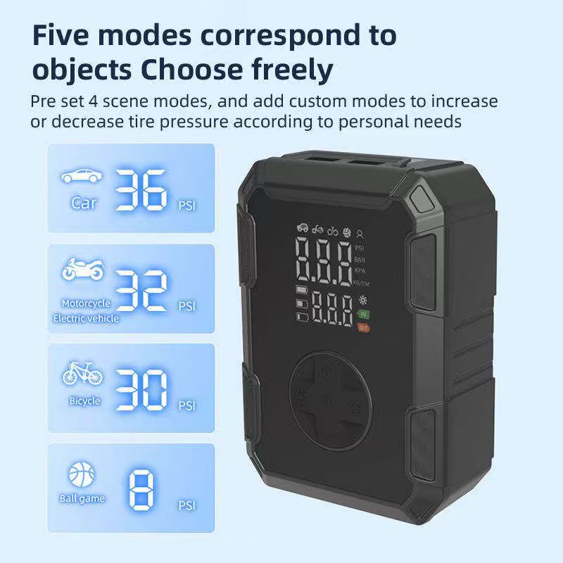 4-in-1 Portable Car Jump Starter Air Compressor 1000A 150PSI Tyre Inflator Power