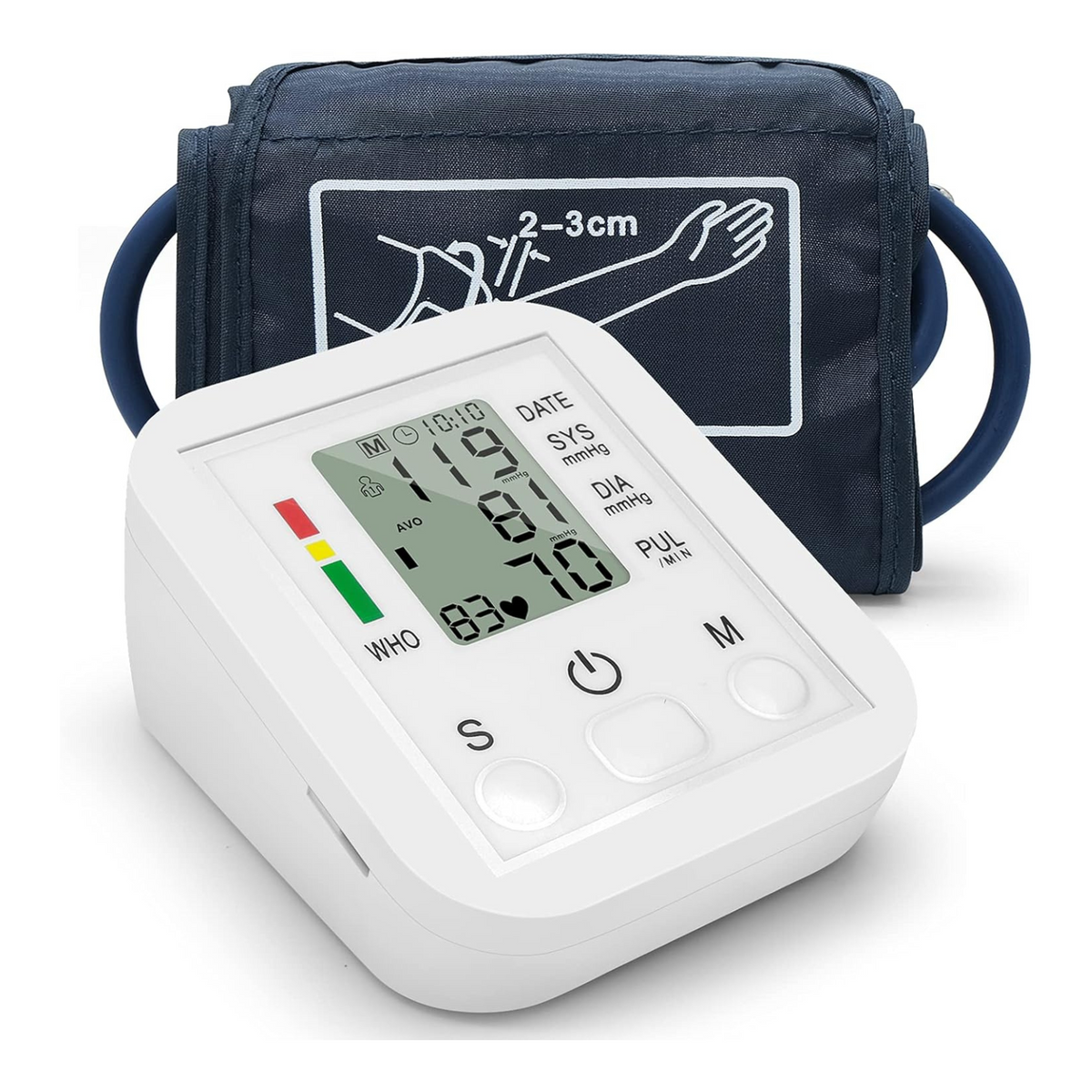 Digital Blood Pressure Monitor Upper Arm Fully Automatic BP Machine Heart Rate Monitor Portable With Voice