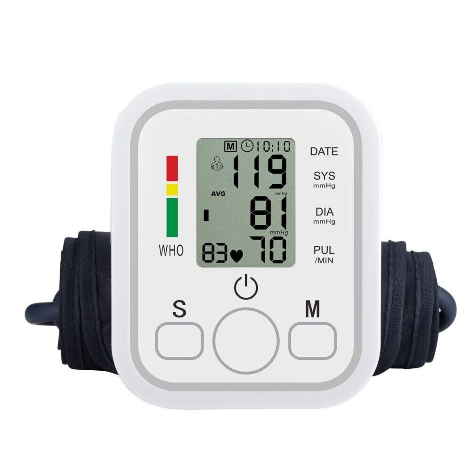 Digital Blood Pressure Monitor Upper Arm Fully Automatic BP Machine Heart Rate Monitor Portable With Voice