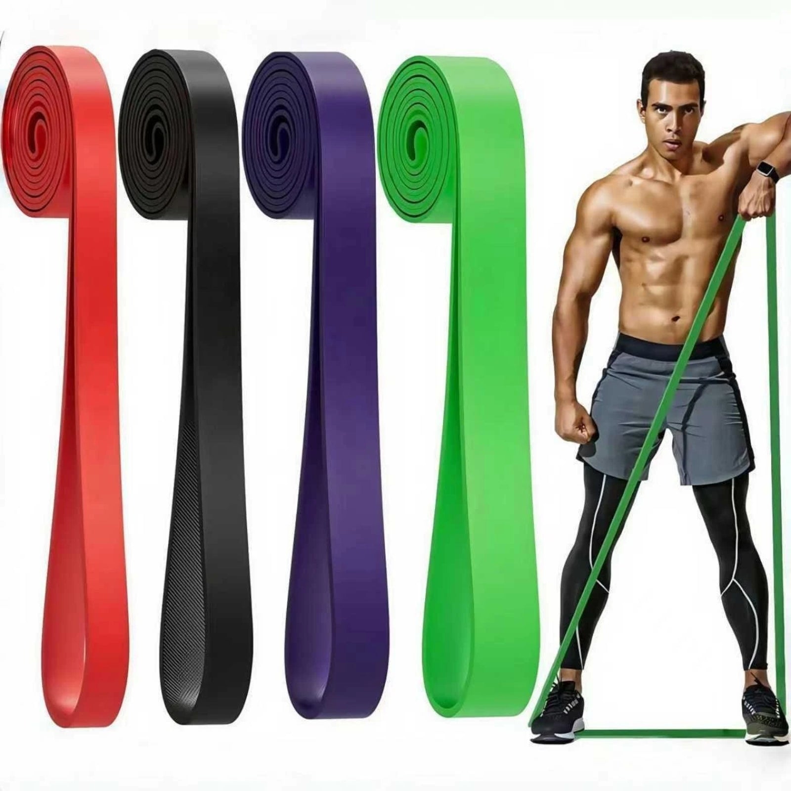 Resistance Loop Bands for Strength Training, Pull Up Assistance, Yoga, Pilates & Home Gym Workout