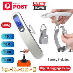 Digital LCD Luggage Scale Electronic Portable Travel Measure Weighing Weight 110lb / 50kg